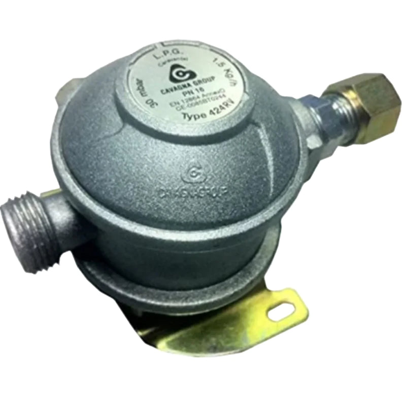 Cavagna Gas Regulator 30mbar 180° Outlet 8mm
