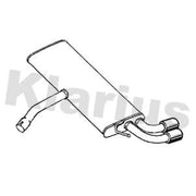 Klarius Box With Tail Pipe Rear fits VW Golf Sportsvan VII 2014-2018 1.4