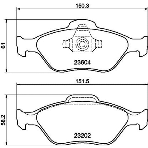 Mintex Front Brake Pad Set fits Ford Courier Box Body/Mpv 1996-2003 1.3 1.8