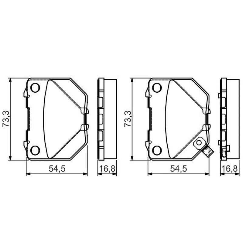 Bosch Front & Rear Pads fits Subaru Impreza 2000-2008 2.0 2.5