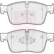 Apec Black Front Brake Pad Set fits Jaguar F-Pace 2015 on 2.0 3.0
