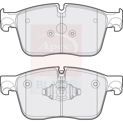 Apec Black Front Brake Pad Set fits Jaguar F-Pace 2015 on 2.0 3.0