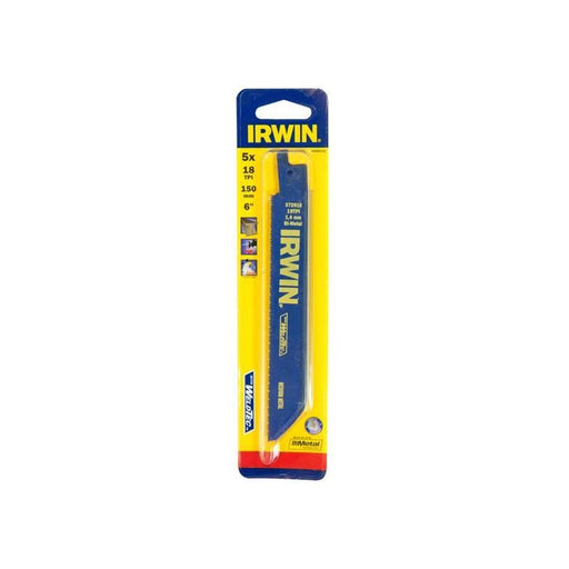Irwin® 618R Sabre Saw Blade Metal Cutting 150mm 18 TPI Pack of 5 IRWIN® - Dynamic Drive