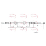 Apec Handbrake Cable Right Rear CAB1749