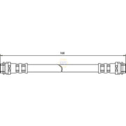 NAPA Brake Hydraulic Hose Line Rear fits Audi A1 2010-2018 1.0 1.2 1.4 1.6 2.0