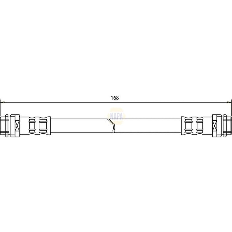NAPA Brake Hydraulic Hose Line inner NBH1023