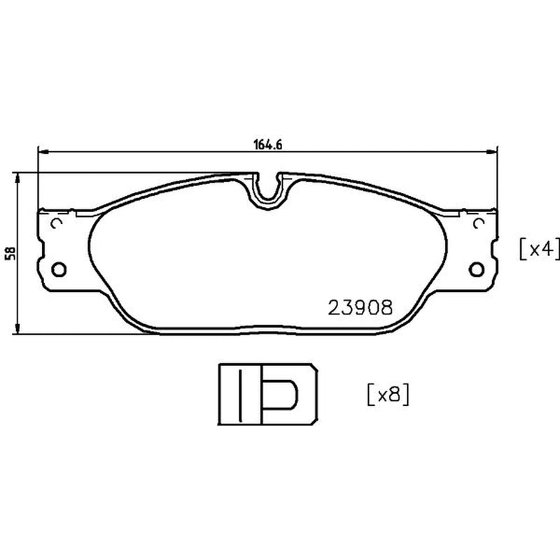 DON Front Brake Pad Set fits Jaguar S-Type II 2004-2007 2.7