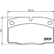 Mintex Front Brake Pad Set fits Bedford Astra Van Estate 1982-1991