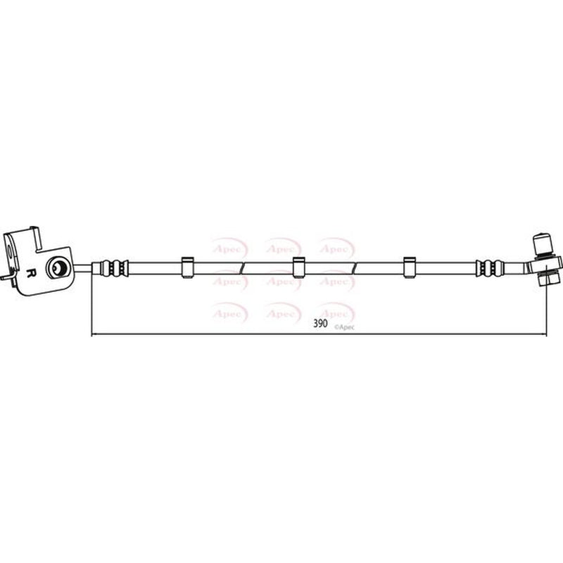 Apec Brake Hydraulic Hose Line Front Right fits Jaguar S-Type II 1999-2008