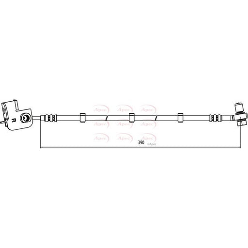 Apec Brake Hydraulic Hose Line Front Right fits Jaguar S-Type II 1999-2008