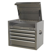 Sealey Top Chest 4 Drawer 675mm Stainless Steel Heavy Duty Tool Storage Box Sealey  - Dynamic Drive