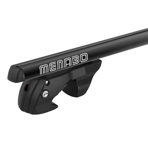 Menabo Shermon Black Raised Rail Roof Bars 1180mm (90kg Max.) Menabo - Bars 4 Cars