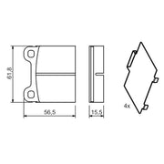 Bosch Front & Rear Pads fits Mercedes-Benz Sl 1980-1989 107.041 107.046 107.047