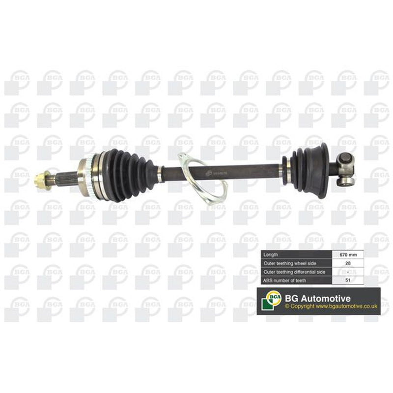 BGA CV Drive Shaft Driveshaft Front Left fits Nissan Interstar 2002-2006