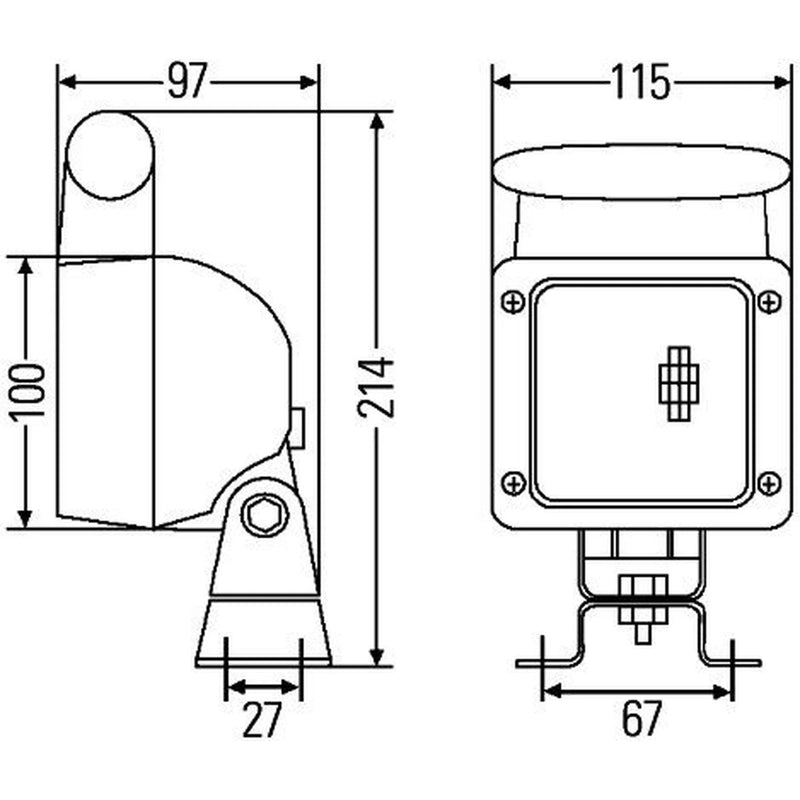 Hella Worklight High fits Deutz-Fahr Agrotron 1995-1997