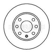 Borg & Beck 2 x Solid Front Brake Discs BBD4224