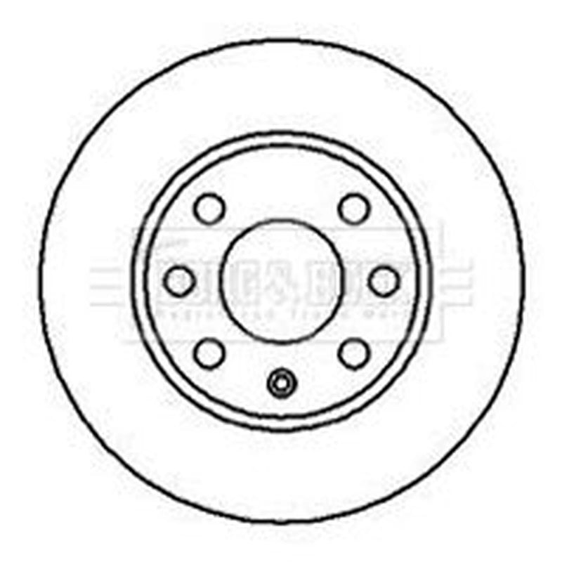 Borg & Beck 2 x Solid Brake Discs fits Opel Astra G 1998-2005 1.2 1.6