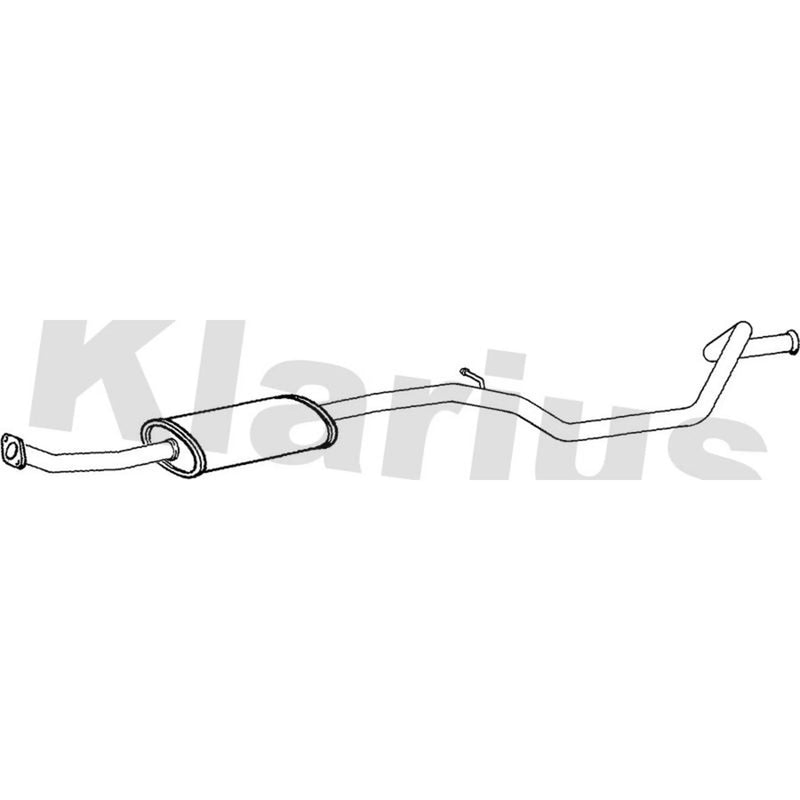 Klarius Box With Centre Pipe Centre fits Peugeot 206 Sw 2002-2007 1.1 1.4 1.6