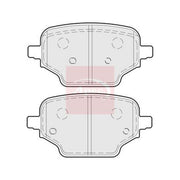 Apec Rear Brake Pad Set fits Citroën Berlingo 2018-2019 1.2 1.5