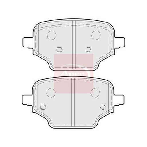 Apec Rear Brake Pad Set fits Citroën Berlingo 2018-2019 1.2 1.5