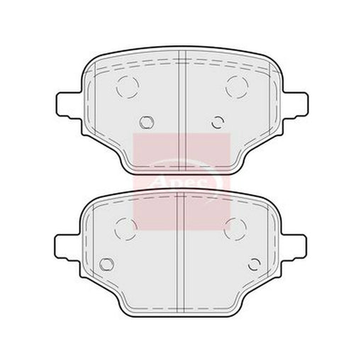 Apec Rear Brake Pad Set PAD2281