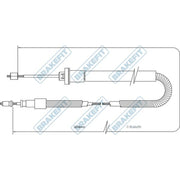 Apec Handbrake Cable Right Rear BBC3569