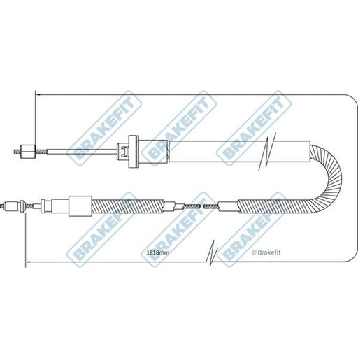 Apec Handbrake Cable Right Rear fits Citroën Berlingo 1996-2011 1.4 1.8 1.9