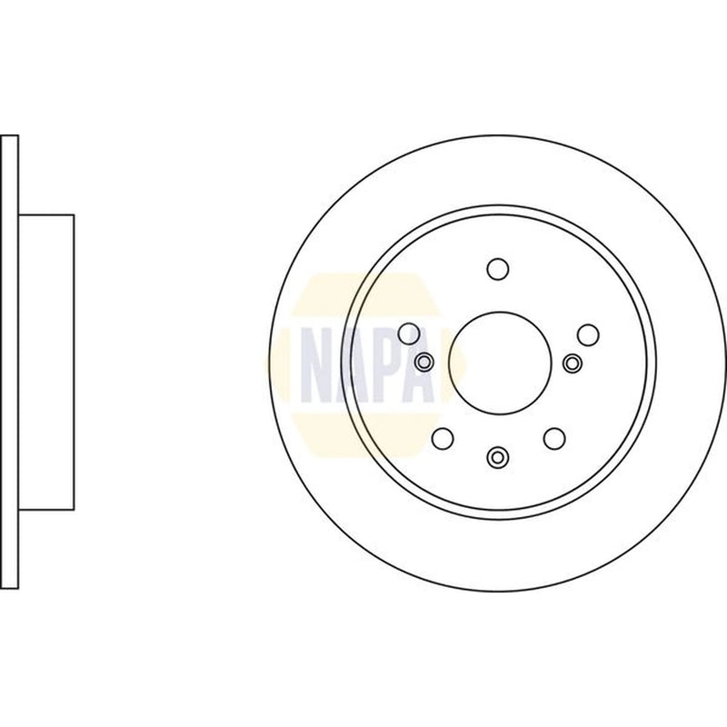 NAPA Rear Brake Solid Discs & Pads fits Suzuki SX4 2006-2015 1.5 1.6 1.9 2.0
