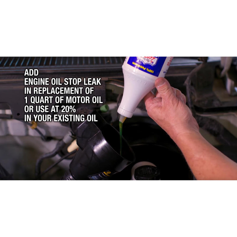 2 x LUCAS ENGINE OIL STOP LEAK 946ml Stops Leaks Rejuvenates Seals & Gaskets Lucas Oil - Dynamic Drive