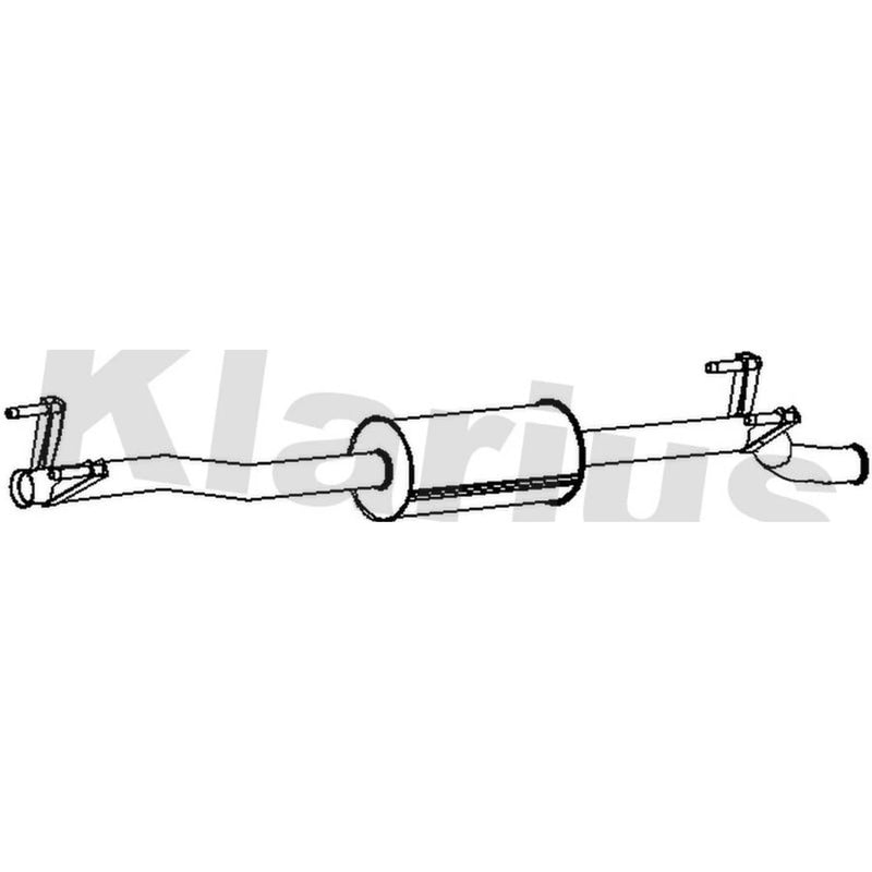 Klarius Box With Centre Pipe Centre fits Mercedes-Benz Sprinter 3,5-T 2009-2018