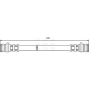 Apec Brake Hydraulic Hose Line Rear fits Honda Civic Aerodeck 1998-2001 1.4 2.0