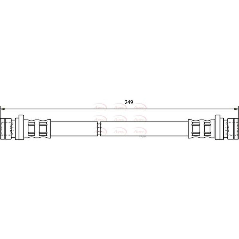 Apec Brake Hydraulic Hose Line Rear fits Honda Civic Aerodeck 1998-2001 1.4 2.0