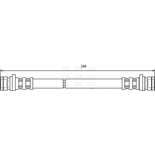 Apec Brake Hydraulic Hose Line Rear fits Honda Civic Aerodeck 1998-2001 1.4 2.0