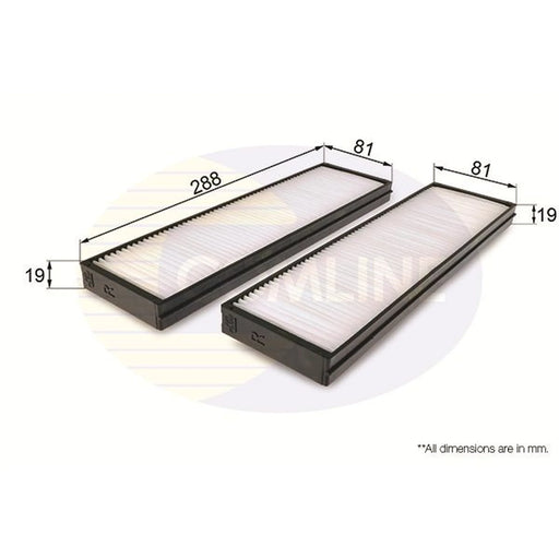 Comline Cabin Air Filter (Pollen Filter) fits Hyundai I20 I 2008-2015