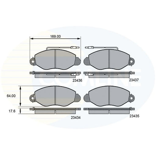 Comline Front Brake Discs & Pads fits Nissan Cabstar E 1998-2006