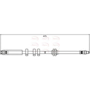 Apec Brake Hydraulic Hose Line Front fits Fiat Cinquecento 1991-1998 0.7 0.9