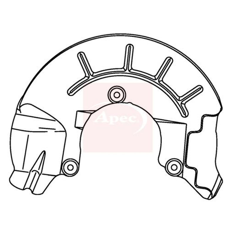 Apec Brake Disc Splash Guard Front Left fits Audi A1 2010-2018 1.4 1.6 1.8 2.0