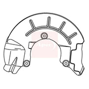 Apec Brake Disc Splash Guard Front Left ASG1143