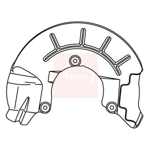 Apec Brake Disc Splash Guard Front Left fits Audi A1 2010-2018 1.4 1.6 1.8 2.0