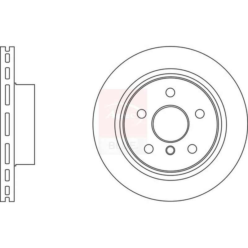 Apec 2 x Vented Front Brake Discs SDK6795-x2