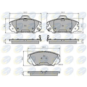 Comline Front & Rear Brake Discs & Pads fits Hyundai Sonata V 2005-2010 2.0 2.4