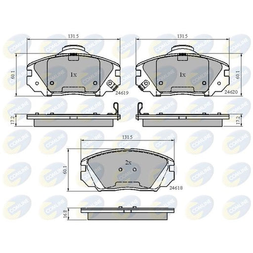 Comline Front Brake Discs & Pads fits Hyundai Sonata V 2005-2010 2.0 2.4