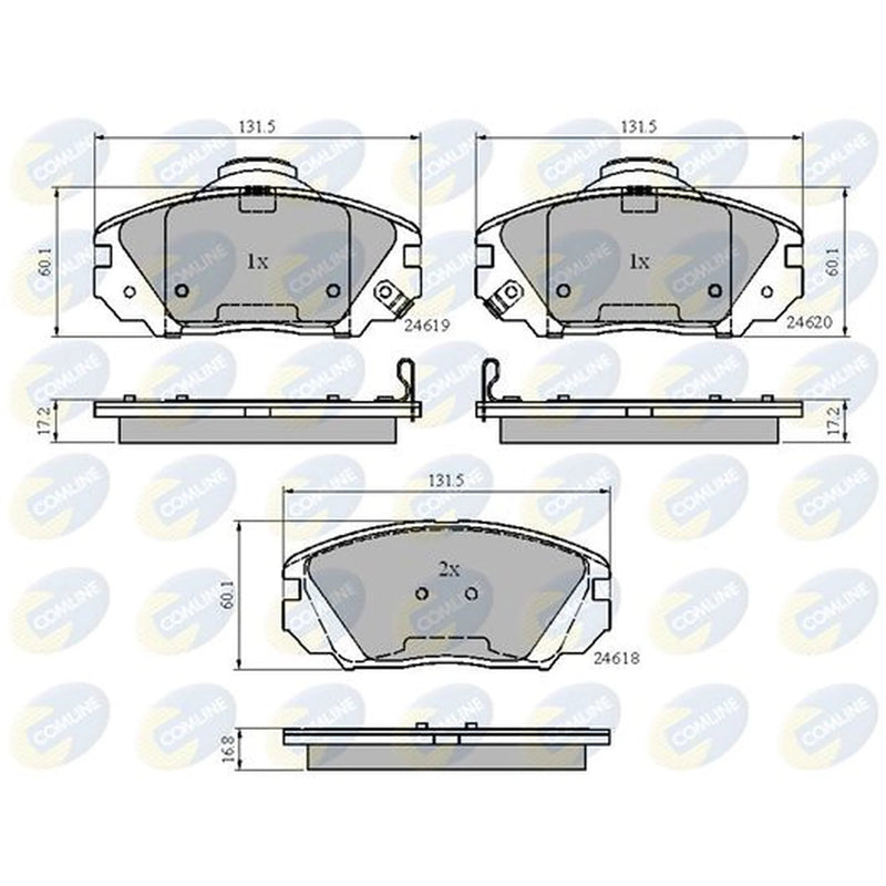 Comline Front & Rear Pads fits Hyundai Sonata V 2005-2010 2.0 2.4 3.3