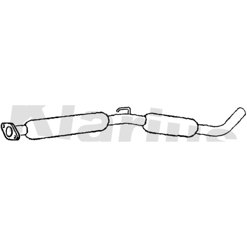 Klarius Box With Centre Pipe Centre fits Renault Clio 2000-2009 2.0