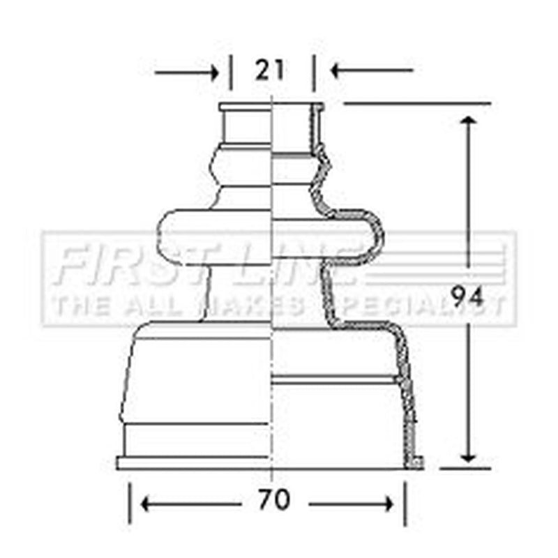 First Line Drive Shaft Bellow Kit Front Left fits Alfa Romeo 145 1996-2001