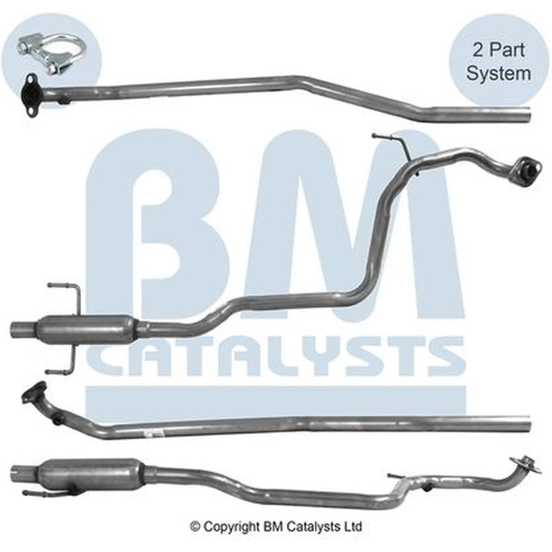BM Catalysts Exhaust Pipe OD fits Toyota Yaris/Vitz 2005-2011 1.0