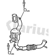 Klarius Catalyst Type Approved fits Ford Ecosport 2013 on 1.0