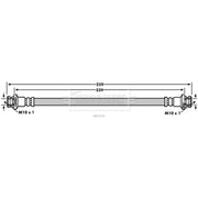 Borg & Beck Brake Hydraulic Hose Line Rear Left BBH7934