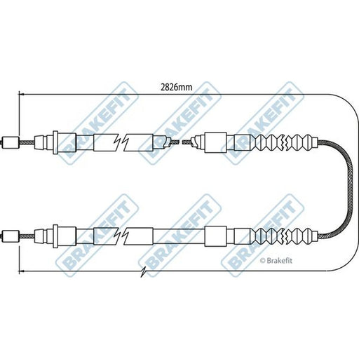 Apec Handbrake Cable Left Rear fits Citroën Relay I 1994-2002 2.0 2.5 2.8