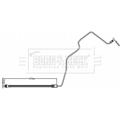 Borg & Beck Brake Hydraulic Hose Line inner BBH8554